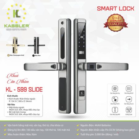Khóa Cửa Thông Minh KASSLER - KL599 SLIDE
