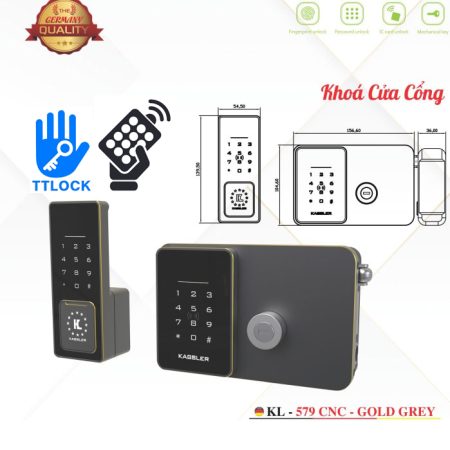 Khóa Cửa Cổng Kassler KL-579 CNC Gold Grey