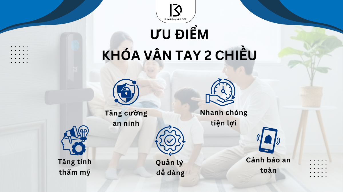 Ưu Điểm Vượt Trội Của Kh&oacute;a Cửa V&acirc;n Tay 2 Chiều